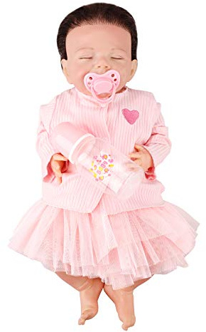 20 Zoll Lebensechte Silikon-Babypuppe für Kleinkinder, Rollenspiele und Pflegespiele, Hause (Babypuppe)