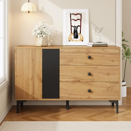 FAYICIC Modern and Simple Anrichte Moderne Sideboard Schrank Anrichte Stauraum Buffet Wohnzimmer Set,120L x 35B x 76H(cm)