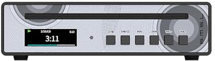 SMSL PL100 Pro CD-Player Multifunktion CS43131*2 DAC-Chips unterstützt verlustfreie MQA-Wiedergabe 4,4 mm symmetrische XLR mit Fernbedienung (Schwarz)