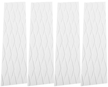 DIYEAH Surfboard Traktionspad Satz Selbstklebend aus Eva mit Gerillter Rutschfester Oberfläche Weiß für Surfbretter Kajaks und Skimboards Wassersport Antirutschmatte für Verbesserte