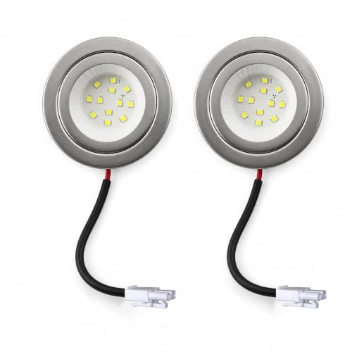 Hohota 2X 220V LED Gabinete Luz 68mm Campana Extractora Luz Led Reemplazo(6000K)