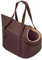 BOUTIQUE ZOO Hundetasche - Braun Beige/Minky, L bis 15 kg - Tragetasche für kleinen und mittleren Hund, Welpen, Katze