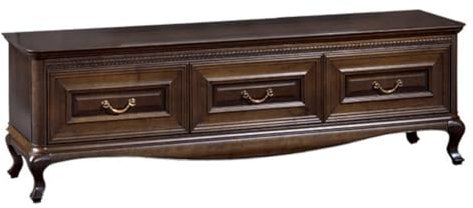 Casa Padrino Luxus Jugendstil Sideboard Dunkelbraun 165,9 x 45,6 x H. 52 cm - Fernsehschrank mit 3 Schubladen - Wohnzimmermöbel