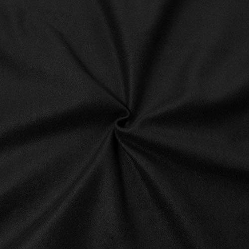STOFFKONTOR Polyesterstoff Meterware, Stretch Classic Ringel, schwarz