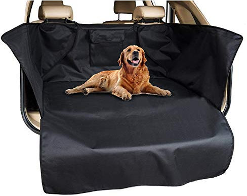 Hoteck Kofferraumschutz für Hund, Universal Wasserdichter Kofferraumdecke Hundedecke Auto mit Seitenschutz für Kofferraum und ladekantenschutz,185x105x37 cm Schwarz