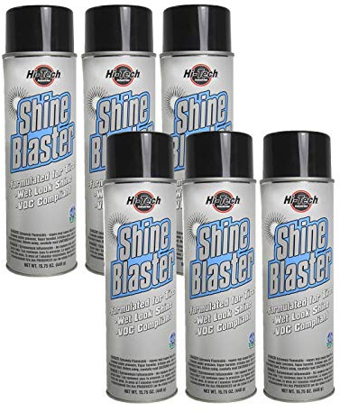 HI-TECH Shine Blaster II Tire Shine Spray – 6-Pack, Wet Look, No-Wipe, High-Gloss, Long-Lasting Tire Protection – Made in USA