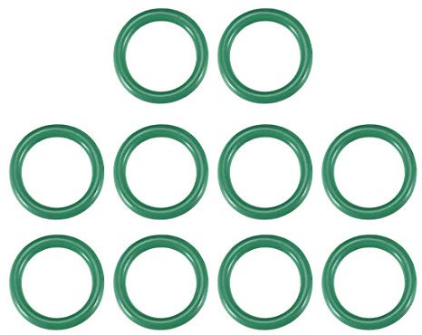 sourcing map Fluorkautschuk O Ringe, FKM Dichtung für Maschineninstallationen, 13mm AD 9mm ID 2mm Breite Grün, Packung von 10