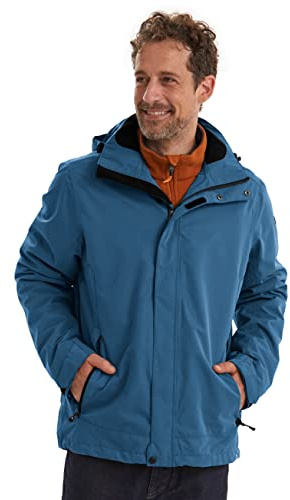Killtec Herren Funktionsjacke mit abzippbarer Kapuze Xenios, jeansblau, 4XL, 23646-000