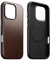 NOMAD Modern Leather Case | für iPhone 16 Pro | Schutzhülle aus Polycarbonat und hochwertigem Echtleder | MagSafe-kompatibel | Rustic Brown Horween
