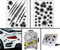 Devlop Aufkleber Pack , 2-seitige Aufkleber (Einschussloch) für Laptop, Kinder, Autos, Motorrad, Fahrrad, Skateboardgepäck, Stoßstange, wasserdicht