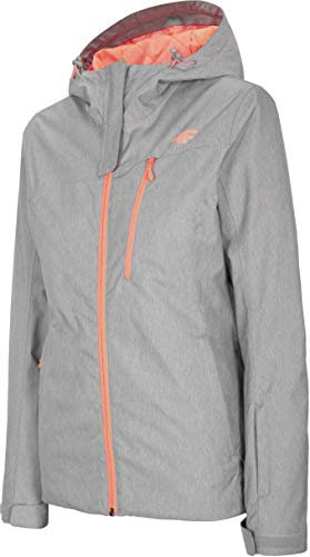 4F Damen Skijacke Heather, Cold Grau, XS, H4Z20-KUDN003-27M