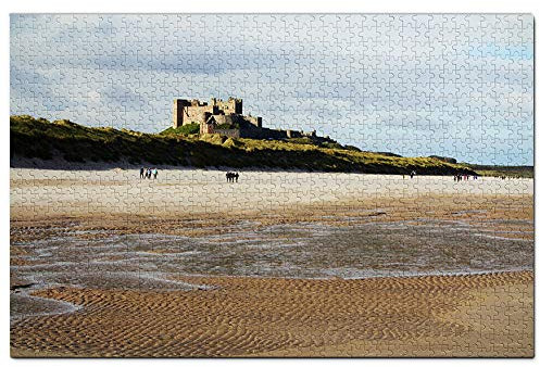 UK England Bamburgh Castle Coast Beach Northumberland Jigsaw Puzzle 1000 Piece Game Artwork Travel Souvenir Wooden