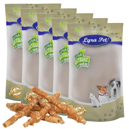 Lyra Pet® 5 kg Kaurollen mit Hühnerbrust ca. 30-34 cm - Kausnack für Hunde