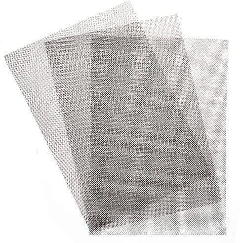 HAOBIN Malla De Alambre Fino Malla De Alambre VentilacióN Mosquitera De Malla De Acero Inoxidable VentilacióN De Malla MetáLica Durable VentilacióN MetáLica De Malla De Acero Inoxidable,3 Piezas