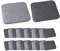 Cepewa Sitzkissen zum Wenden 24er Set │grau/hellgrau 35x35cm aus Filz Schaumstofffüllung │Polsterauflage Bank Stuhl Garten (1 x 24er Set Sitzkissen)