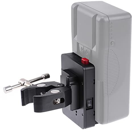 Hersmay Mini V Mount Plate Nano V-Lock V-Mount Plaque de batterie au format de poche avec pince D-Tap & Super