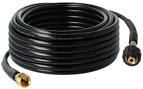vhbw 20 m Verlängerungsschlauch kompatibel mit Kärcher K 2.90 M, K 2.900 M T 50, K 2.91 MD Hochdruckreiniger mit M22 x 1,5 Gewindeanschluss, Schwarz