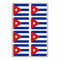 8 Stück Aufkleber Kuba Flaggen Set | Sticker Cuba Flag Autoaufkleber