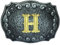 COOLLA Gürtelschnalle für Herren - Initialbuchstaben ABCDEFG bis Z Western Rodeo Texas Cowboy große Gürtelschnallen, h, 9 cm