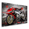 Kunstgestalten24 Leinwand Bild Motorrad Aprilia RSV4 Abstrakt Style Wandbild Kunstdruck Raum- u. Wanddekoration