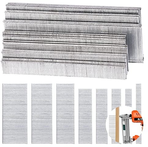 Hilitchi Assortiment de 5000 clous de 15 mm de calibre 18, clous de finition droits galvanisés pour réparation de moulures, d'armoires et de bâtiments
