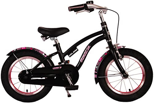 Volare Miracle Cruiser Kinderfahrrad - Mädchen - 14 Zoll - Mattschwarz - Prime Collection