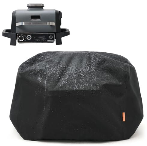 TRAVELIT wasserdichte Abdeckung für Ninja Woodfire Outdoor Grill, BBQ Grill Zubehör, Kompatibel mit Ninja Smoker Grill OG701 OG751 OG700 Serie, Schwarz (Gummibandverschluss)