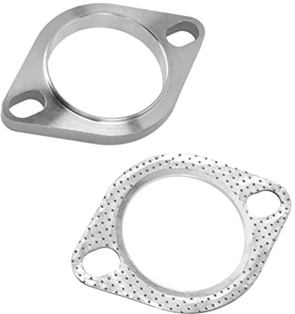 2 Uds 2 2,5 Pulgadas Escape, Bridas, 2 Uds 2 2,5 Pulgadas Brida de Escape Kit de Conexión Acero Inoxidable Universal para Escape Npipe Catback Headers