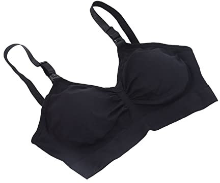 Pump-BH, Verstellbarer Schwarzer Milchpumpen-BH, Elegant für Zuhause (M)