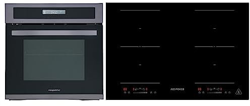 Backofen autark Black Steel Induktion 77 cm Flexzonen Silder Steuerung Respekta