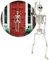 com-four® 90cm Deko Skelett für Halloween - XXL-Skelett aus Kunststoff zum Aufhängen und Aufstellen - Skelett mit beweglichen Gelenken - hoher Grusel-Faktor für Halloween (XXL - 1 Skelett - 90cm)