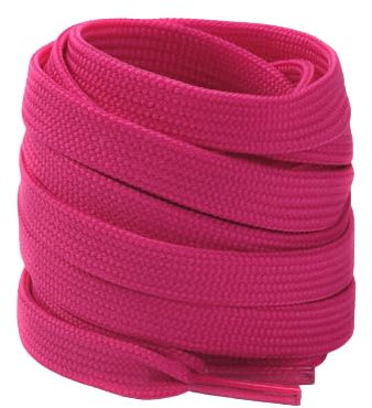 Boolavard 2 Paires de Lacets plats de Qualité Supérieure pour Baskets, Lacets Athlétiques 8 mm de Large (Rose rouge, 120cm)