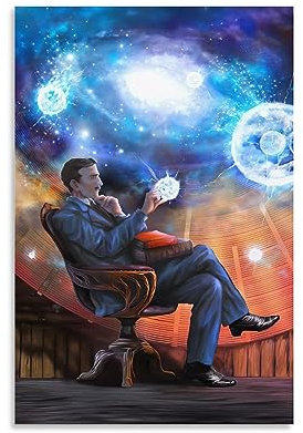 KHAMEO Nikola Tesla Kunstposter (9) Leinwand-Poster, dekoratives Gemälde, Leinwand-Wandposter und Kunstdruck, modernes Familienschlafzimmer-Dekor-Poster, 20 x 30 cm