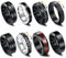 LOCCY 8 Stück Männer Edelstahl Spinner Ringe, Schwarze Spinner Kette Link geformt Band, Edelstahl Spinner Ring Set für Männer Frauen, 8mm breit (62(20.5))
