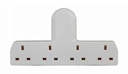 Mains Socket Adaptor 4 Gang, Four way adaptor that plugs directly into a 13A socket giving four outlets, without the need for an extension lead.