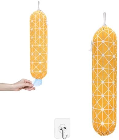 QEEROYO Porta Sacchetti Spazzatura, Porta Sacchetti di Plastica da Appendere, Porta Buste Plastica Cucina, Porta Sacchetti Cucina, Organizer per Sacchetti di plastica, Pieghevole da Appendere