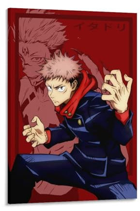 Japanisches Anime Jujutsu Kaisen Poster Itadori Yuji (8) Kunstwerke Bild Druck Poster Wandkunst Malerei Leinwand Dekor Home Poster 40 x 60 cm