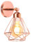 iDEGU Vintage Wandlampe 16cm Wandleuchte Industrial Design Geometrischem Käfig Eisen Lampenschirm Retro Lampe Verstellbare Deckenleuchte Wandleuchte für Flur Wohnzimmer Schlafzimmer (Typ-C Roségold)