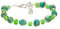 Sospiri Venezia - Pulsera Mujer con 9 Cuentas de Cristal de Murano y 10 Cristales de Bohemia, Pulsera Original, Joya Ideal para Regalo, Made in Italy con Certificado (Verde)