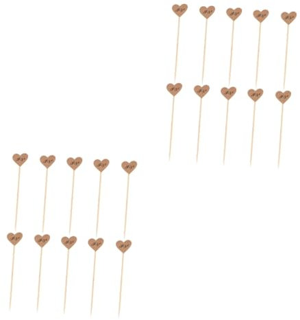 Cabilock 100 Stk Party-Cupcake- Hochzeits-Cupcake-Topper Ich liebe dich Cupcake Topper rustikale khimar hijab Papierbecher Hochzeitsdekorationen Dessert-Topper Party-Kuchen-Picks Obst