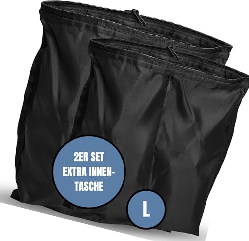 Ostfriesenpfoten® Leckerlibeutel 'Frieda' Ersatz-Innentasche | Größe L | 2er Set (1x ohne Trennsteg / 1x mit Trennsteg)