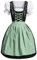 Dirndl Damen Blau - Trachtenkleid Dirndlkleid Trachten Kleid + Dirndlbluse+Schürze Grosse Grössen Dirndel Trachtenmode Dirndl & Dirndl-Sets für Frauen Mädchen Oktoberfest Outfit S-5XL