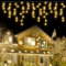 HappiHause Lichterkette 10m 400er LED Lichtervorhang mit Timer, 8 Modi lichterketten für Innen Party, Hochzeit, Balkon, Garten, Weihnachten Deko