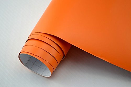 Neoxxim 97,5€/m2 3D Autofolie matt orange matt Muster 10 x 20 cm Lackfolie Car Wrapping Lackschutzfolie blasenfrei flexibel