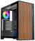 SAMA ATX PC Case,Tempered Glass Mid Tower Case,Genuine Walnut Wood front,4 x 120mm ARGB PWM Pre-Installed,Type C USB,PC Gaming Case,Black(V-Nature)