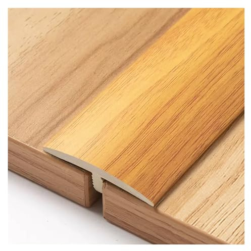 2.9/5.9/8.8 Ft PVC T Molding Floor Transition Strips Self Adhesive Floor Edge Trim Flat Divider Strip for Joining Flooring Gaps of Laminate Planks Tile(Red Oak,270cm/8.8ft(3 * 90cm))