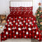 WZXGHE Weihnachtsbettwäschee,Weihnachtsmann Und Elch Bettbezug Set,Weiche Gemütlich Mikrofaser Bettwäsche Weihnachts Set,Weihnachten Geschenk Für Kinder Teenager (Rot kariert, 135x200cm)