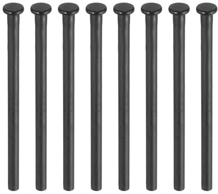 sourcing map 8pcs 4 Inch Door Hinge Pins, Removable Brushed Door Hinge Interior Hinge Security Pins for Wood Residential Door Replacement, Matte Black