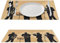 Platzsets, 4 Stück, Silhouette eines Jazz-Quartetts, PVC-Tischsets für Küche, Innen- und Außenbereich, waschbar, abwischbar, Esstischmatten, rutschfeste Tischmatte
