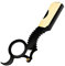 Friseur Rasiermesser - Austauschbare einzelne Ringe Rasiermesser mit gerader Kante für Männer,Care Professional Barber Straight Edge Safety, Salonqualität Cut Throat Shave, Schwarz Weiß